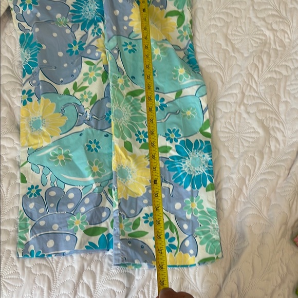 VINTAGE LILLY PULITZER Pants in Blue, teal and Yellow size 10 - Picture 6 of 9
